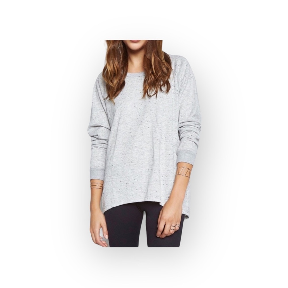 new Michael Lauren ✶ Zuma Sweater ✶ Back Lace Up Sweatshirt ✶ Heather Grey ✶ S - Picture 12 of 16